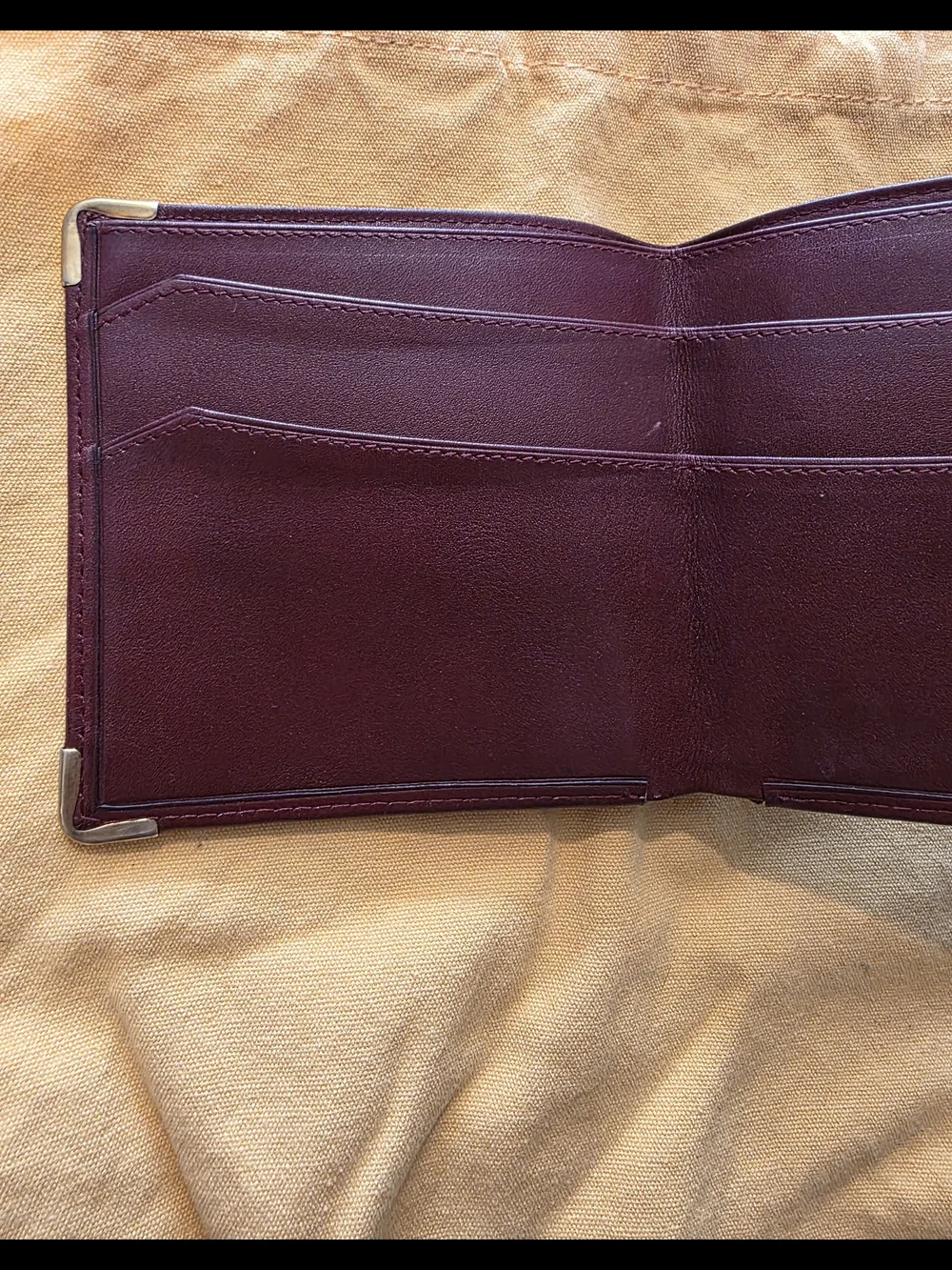 Cartier Paris Burgundy Leather Card Holder